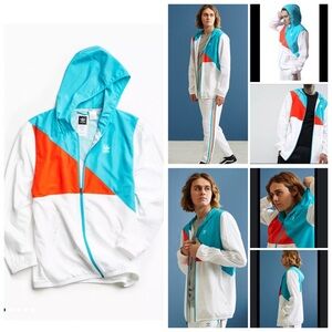 Adidas Half Courtside Jacket White Energy Blue